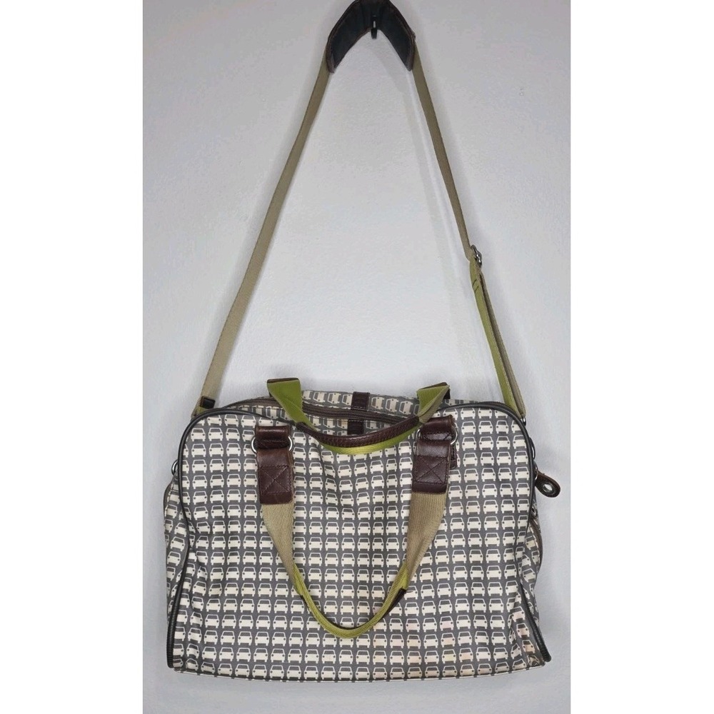 ORLA KIELY TRAVEL SATCHEL BAG CARS PRINT CROSSBODY TOTE‎ LAPTOP POUCH BUSINESS